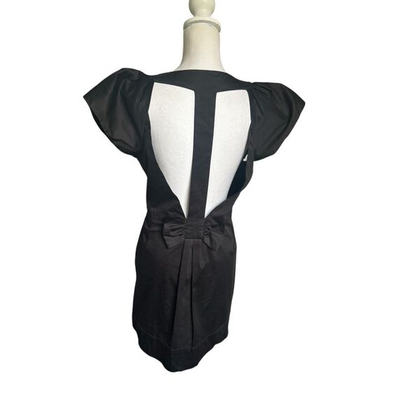 NWT French Connection Lolo Cutout Bow Back Dress Black Size 12 - Picture 5 of 16